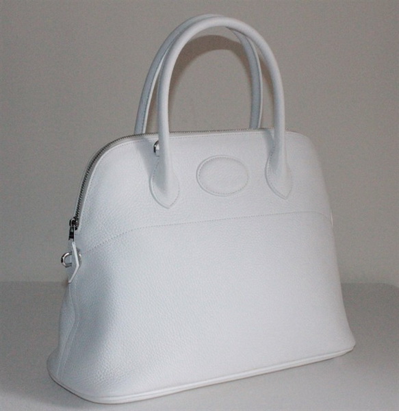 High Quality Replica Hermes Bolide Togo Leather Tote Bag White 509084